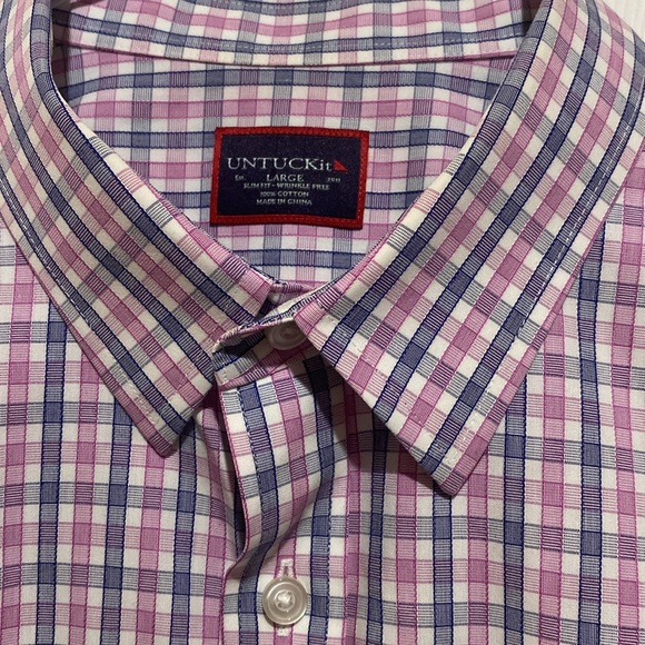 UNTUCKit Mens shirt Size L Slim Fit Long Sleeve - Picture 2 of 8